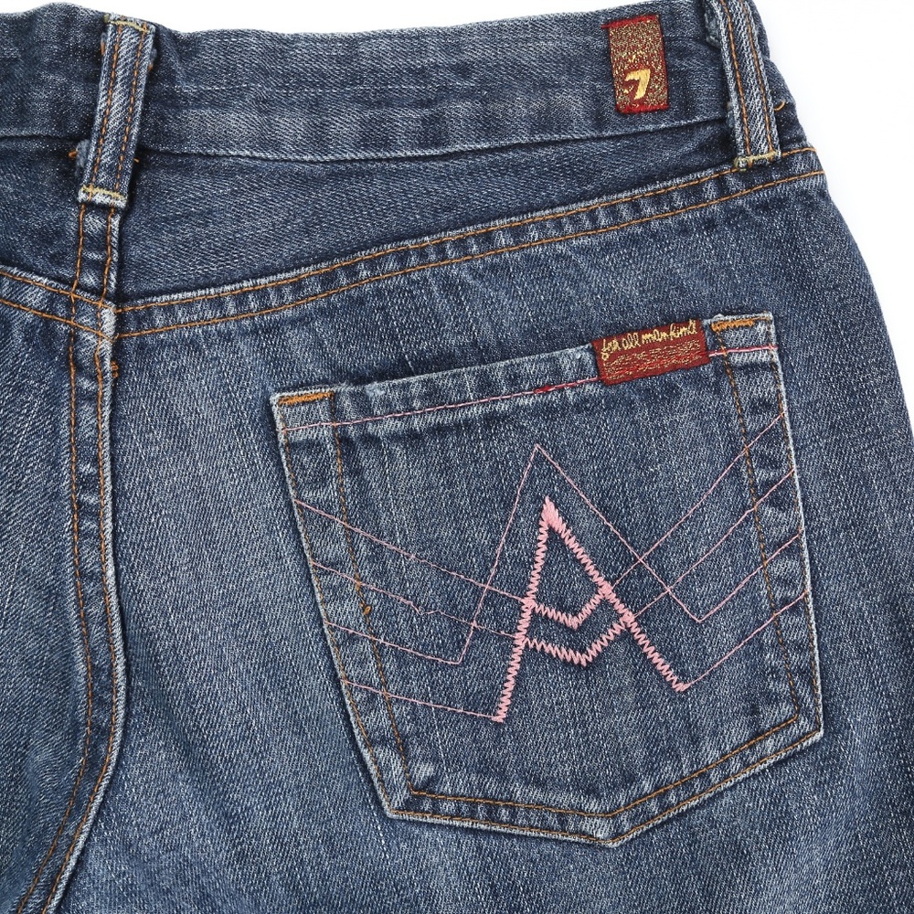 7 For All Mankind 7FAM Pink A Pocket Flare Jeans